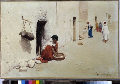 Katukuva Algeriassa. Vincent Managon (1880-1936) maalaus 1903 (öljy kankaalle) tekijältä Vincent Manago