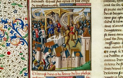 The Capture of Acre, c1191, 1400-luku tekijältä Vincent of Beauvais