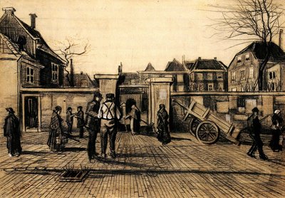 1882, Stadsbank van Leningin sisäänkäynti Haagissa. Vincent van Gogh tekijältä Vincent van Gogh