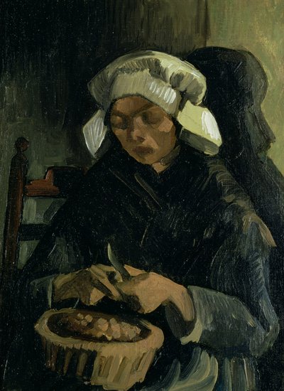 Talonpoika Neunen Perunoiden kuorimisesta, 1885 tekijältä Vincent van Gogh