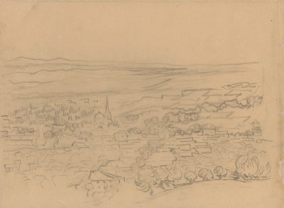 Lintuperspektiivi kylään tekijältä Vincent van Gogh