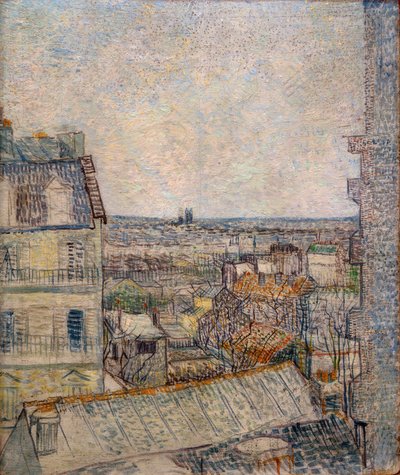 Näkymä Rue Lepicin huoneiston ikkunasta tekijältä Vincent van Gogh