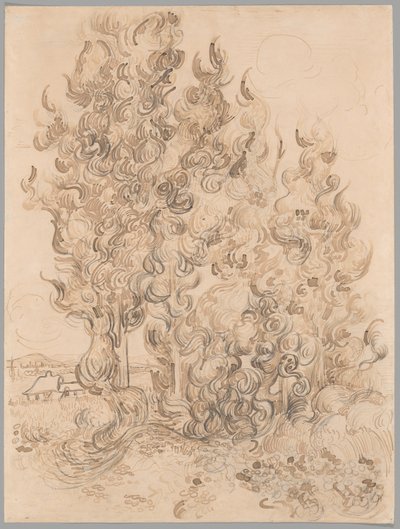 Cypresses tekijältä Vincent van Gogh