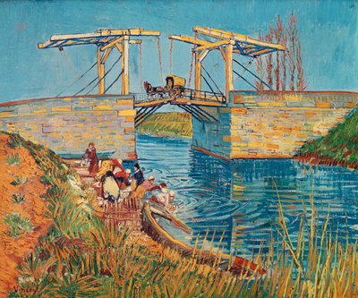 Arlesin vetosilta ja ryhmä pesijättäriä ... tekijältä Vincent van Gogh