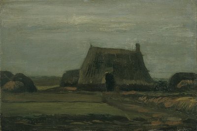 Maatila, jossa on turpeen pinoja tekijältä Vincent van Gogh