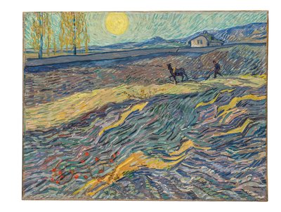 Maanviljelijä pellolla, 1889 tekijältä Vincent van Gogh