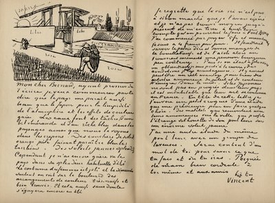 Faksimile Vincent Van Goghin kirjeestä Emile Bernardille 18. maaliskuuta 1888 Julius Meier-Graefen vuonna 1912 julkaistusta kirjasta Vincent van Gogh (painotettu) tekijältä Vincent van Gogh
