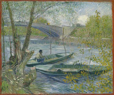 Kalastus keväällä, Pont de Clichy Asnières, 1887. tekijältä Vincent van Gogh