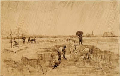 Friedhof im Regenissä tekijältä Vincent van Gogh