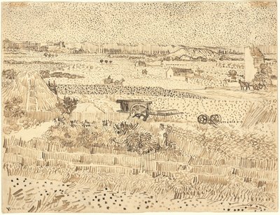 Sadonkorjuu - La Craun tasango tekijältä Vincent van Gogh