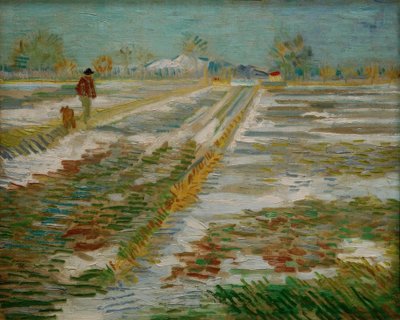 Landschaft mit Schnee tekijältä Vincent van Gogh