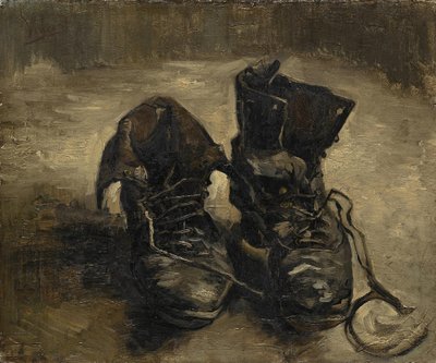 ""Mustat saappaat"" tai ""Vanhat kengät"" Vincent van Goghin (1853-1890) maalaus. 1886. Vincent Van Gogh -museo. Amsterdam. tekijältä Vincent van Gogh