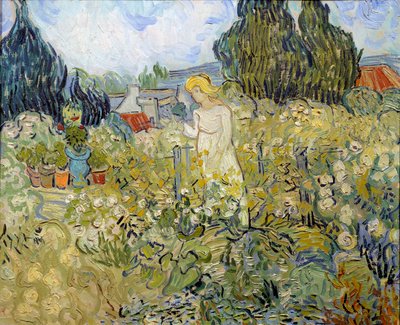 Mademoiselle Gachet puutarhassaan Auvers sur Oise (Auvers-Sur-Oise) Vincent van Goghin (1853-1890) maalaus 1890 Su. 0,46 x 0,55 m Pariisi, Orsay-museo tekijältä Vincent van Gogh