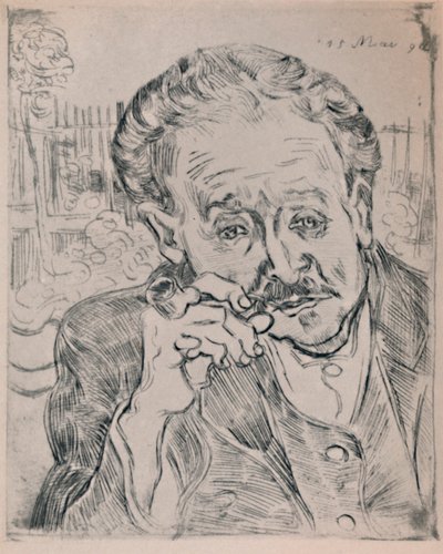 Tohtori Gachetin muotokuva, n. 1890, 1946 tekijältä Vincent van Gogh