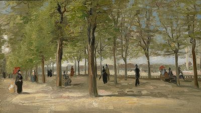 Promenade Jardin du Luxembourgissa. 1886 tekijältä Vincent van Gogh