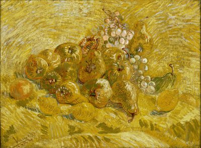 Kvittenit, sitruunat, päärynät ja viinirypäleet, 1887-1888 tekijältä Vincent van Gogh