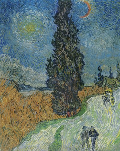 Tie sypressien kanssa tekijältä Vincent van Gogh
