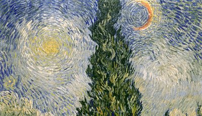 Tie sypressien kanssa tekijältä Vincent van Gogh