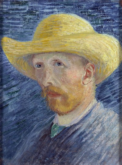 Omakuva olkihatulla par Gogh, Vincent, pakettiauto (1853-1890). Öljy kankaalle, koko: 41,8x31,5 tekijältä Vincent van Gogh