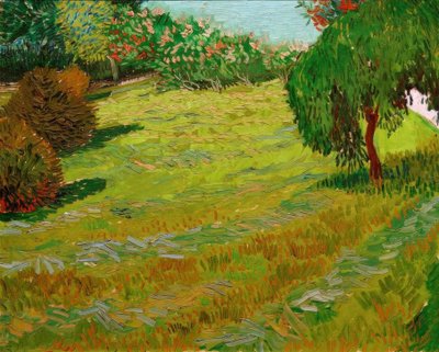 Aurinkoinen niitty: Puistoalue tekijältä Vincent van Gogh