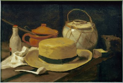 Stilleben mit gelbem Strohhut tekijältä Vincent van Gogh