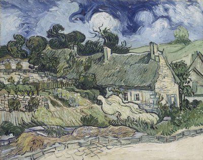 Olkikattoiset mökit Cordevillessä, 1890 tekijältä Vincent van Gogh