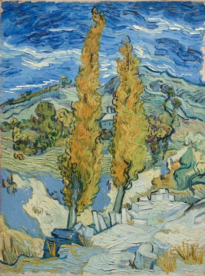 Poppelit Saint-Rémyssä, 1889 tekijältä Vincent van Gogh