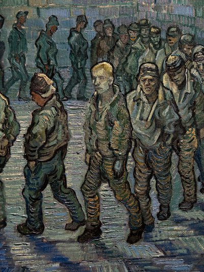 Vankilan piha (yksityiskohta) tekijältä Vincent van Gogh