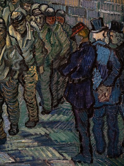 Vankilan piha (yksityiskohta) tekijältä Vincent van Gogh
