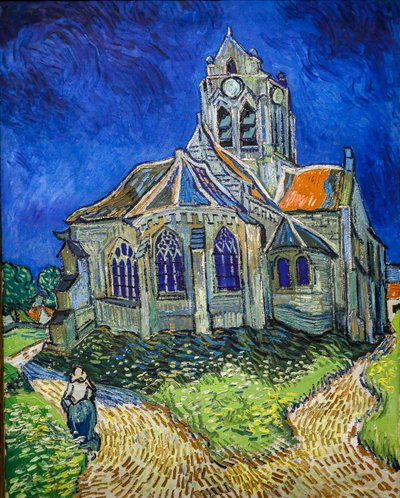 Auvers-Sur-Oisen kirkko, näkymä chevetistä tekijältä Vincent van Gogh