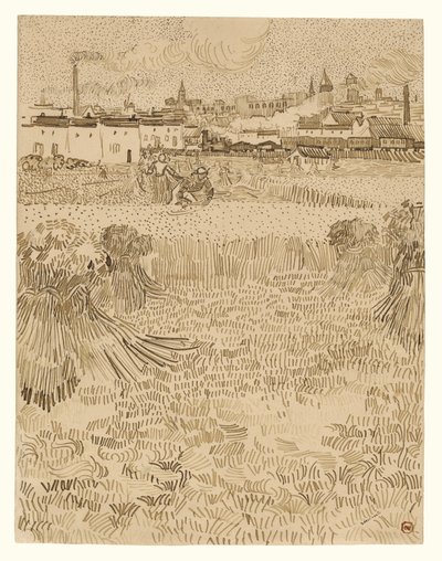 Näkymä vehnäpelloilta tekijältä Vincent van Gogh