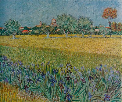 Näkymä oluista iiristen kanssa Bloomissa, 1888 tekijältä Vincent van Gogh