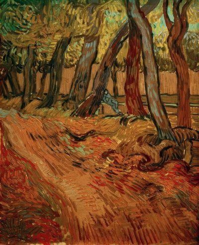 Weg im Garten der Heilanstalt tekijältä Vincent van Gogh