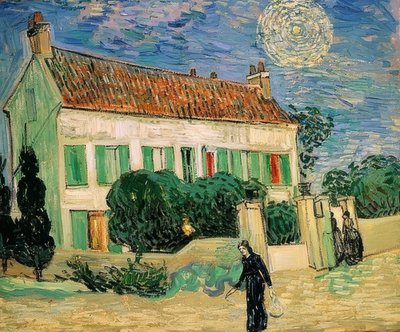 Valkoinen talo yöllä. kesäkuuta 1890 tekijältä Vincent van Gogh