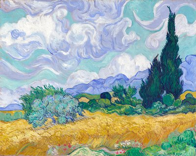Vehnäpelto ja sypressit tekijältä Vincent van Gogh