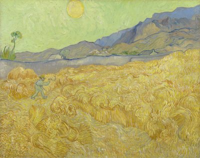 Vehnäpellolla leikkurilla tekijältä Vincent van Gogh