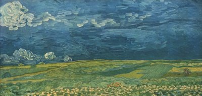 Vehnäpellot ukkospilvien alla, heinäkuu 1890, 1947. tekijältä Vincent van Gogh