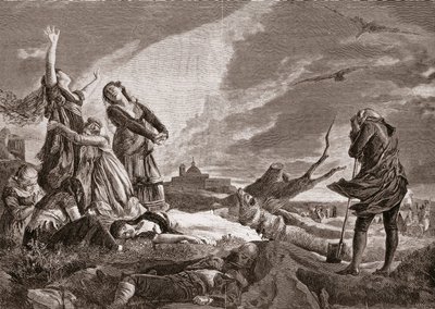 Espanjan vapaussota (1808-1814). Hautajaiset Madridin La Moncloassa 3. toukokuuta tekijältä Vincente Gonzalez Palmaroli