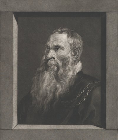 Muotokuva vanhasta miehestä, jolla on parta, n. 1787-1851. tekijältä Vincenz Georg Kininger