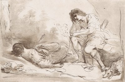 Cephalus ja Procris, 1764-98. tekijältä Vincenzio Vangelisti