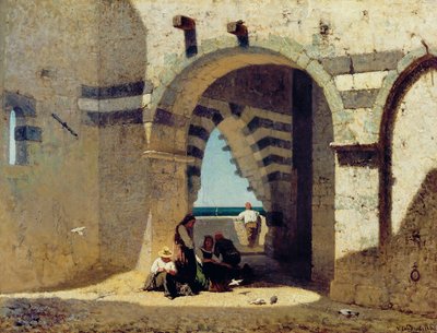Portoveneren San Pietron kirkon jäänteet tekijältä Vincenzo Cabianca