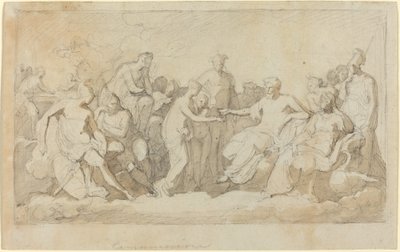 Psyke vastaanotettu Olympusvuorella tekijältä Vincenzo Camuccini