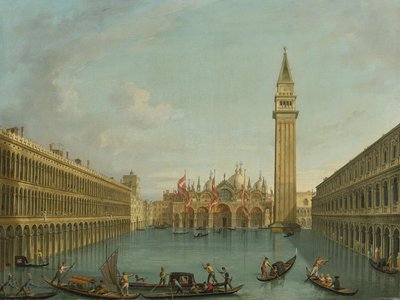 Näkymä tulvineen Piazza San Marcon aukiolle tekijältä Vincenzo Chilone