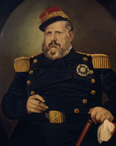 Ferdinand II Bourbon-Two Siciliesin muotokuva (öljy kankaalle) tekijältä Vincenzo De Mita