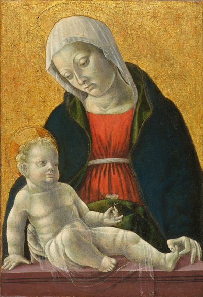 Madonna ja lapsi, noin 1460-1470 (tempera ja kultalehti paneelissa) tekijältä Vincenzo Foppa