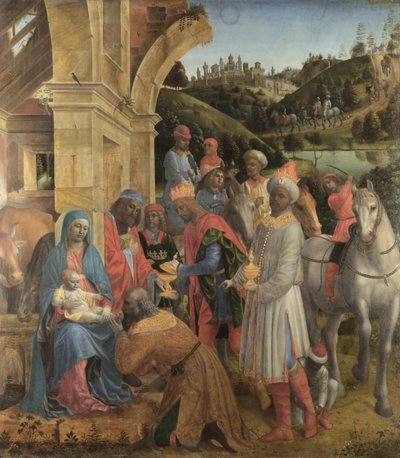 Kuninkaiden palvonta, n. 1500 tekijältä Vincenzo Foppa