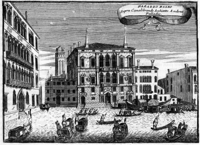 Venetsia Italia: Palazzo Balbi on arkkitehti Andrea Palladion teoksessa Vincenzo Coronellin (1650-1718) "Venetsia singularity". tekijältä Vincenzo Maria Coronelli