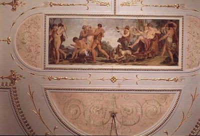 Pompeian musiikkihuoneen katto tekijältä Vincenzo Valdre