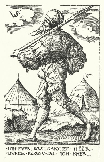 Landsknecht tekijältä Virgilius the elder Solis