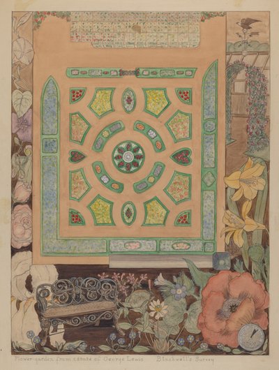 Jardí de flors - Lewis Estate, c. 1936. finlandès tekijältä Virginia Richards